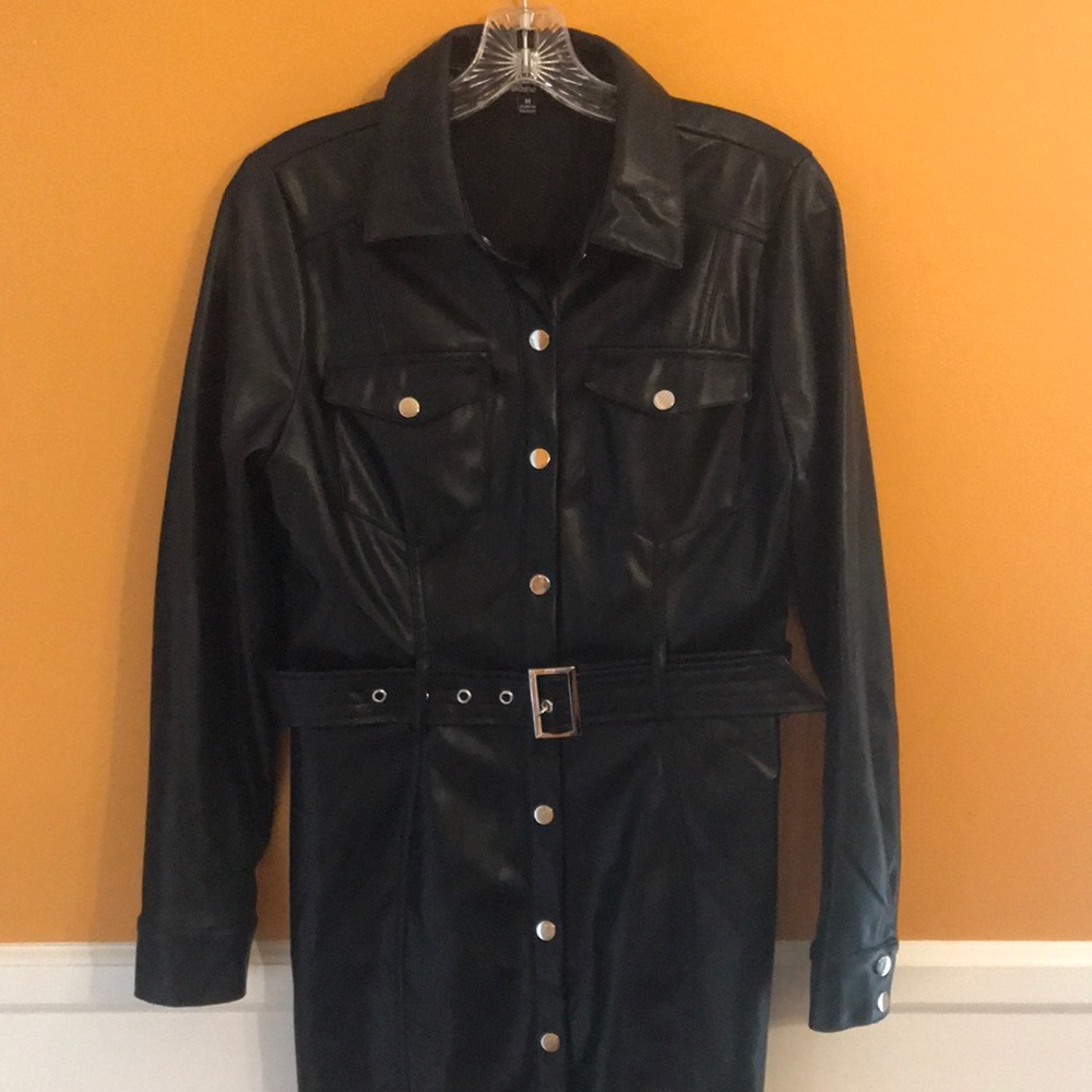 Pleather Dress/Trench